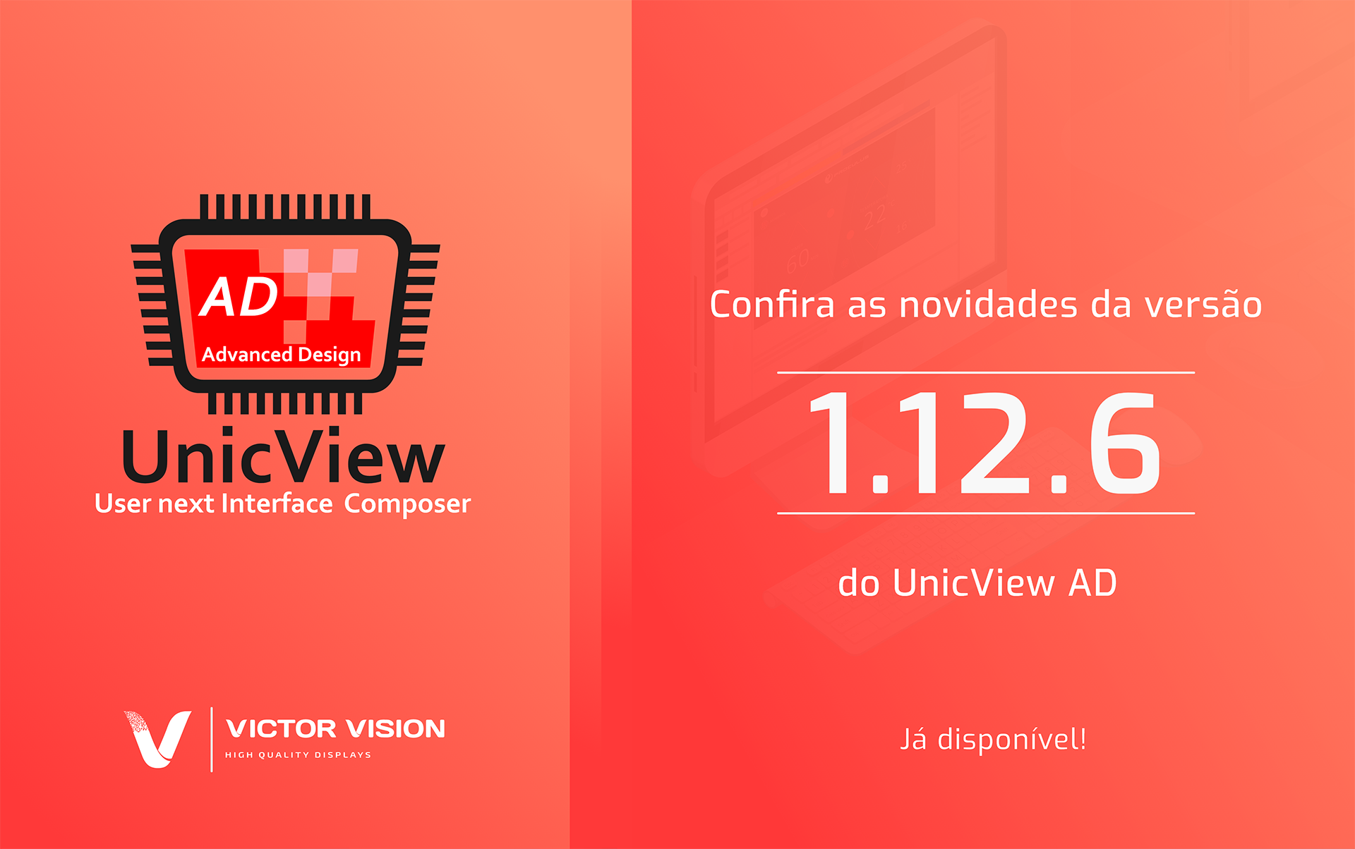 Atualização do software UnicView AD 1.12.6