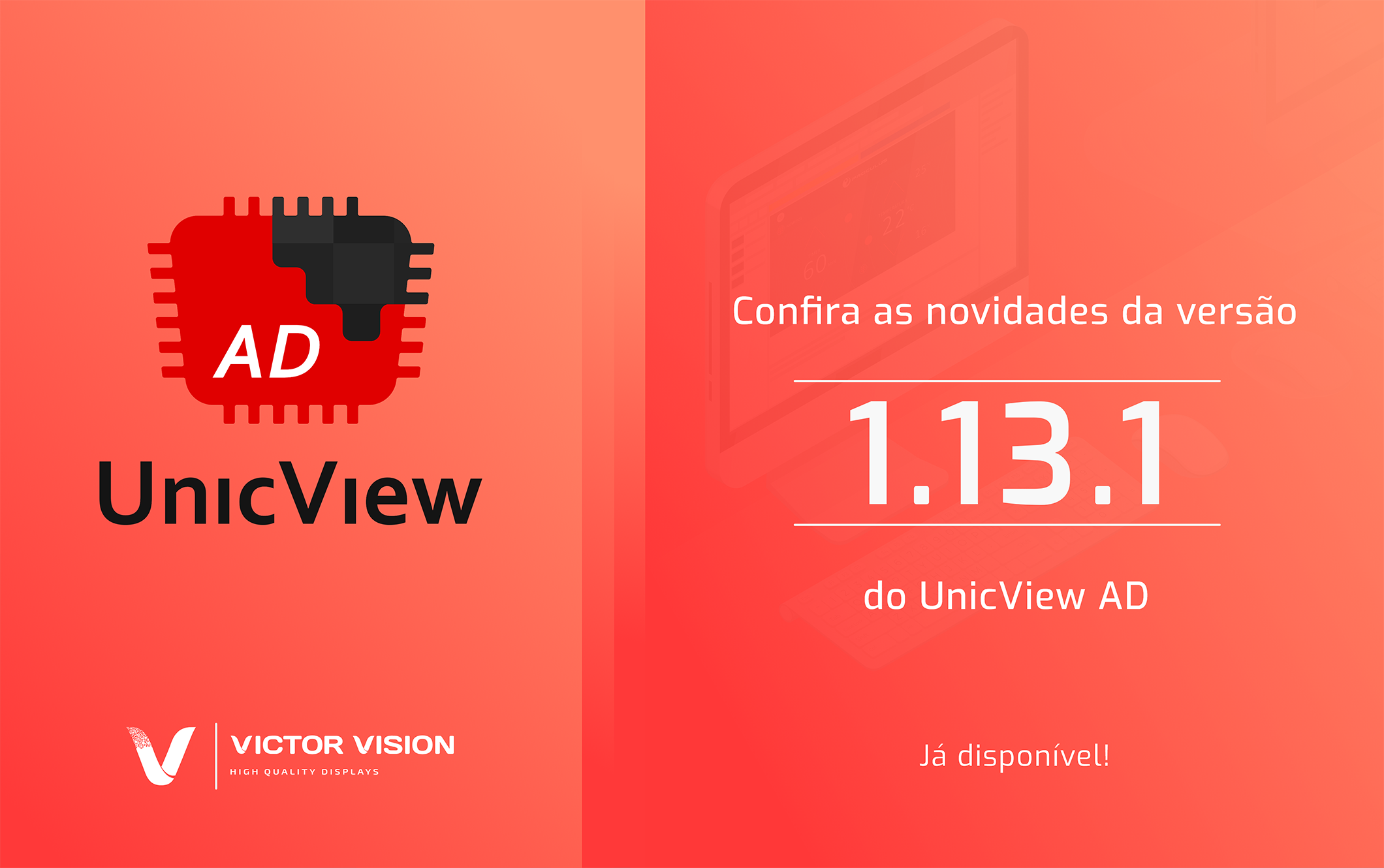 Atualização do software UnicView AD 1.13.1