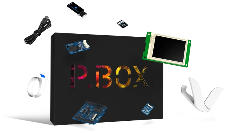 Kit desenvolvimento P.BOX, display e acessórios